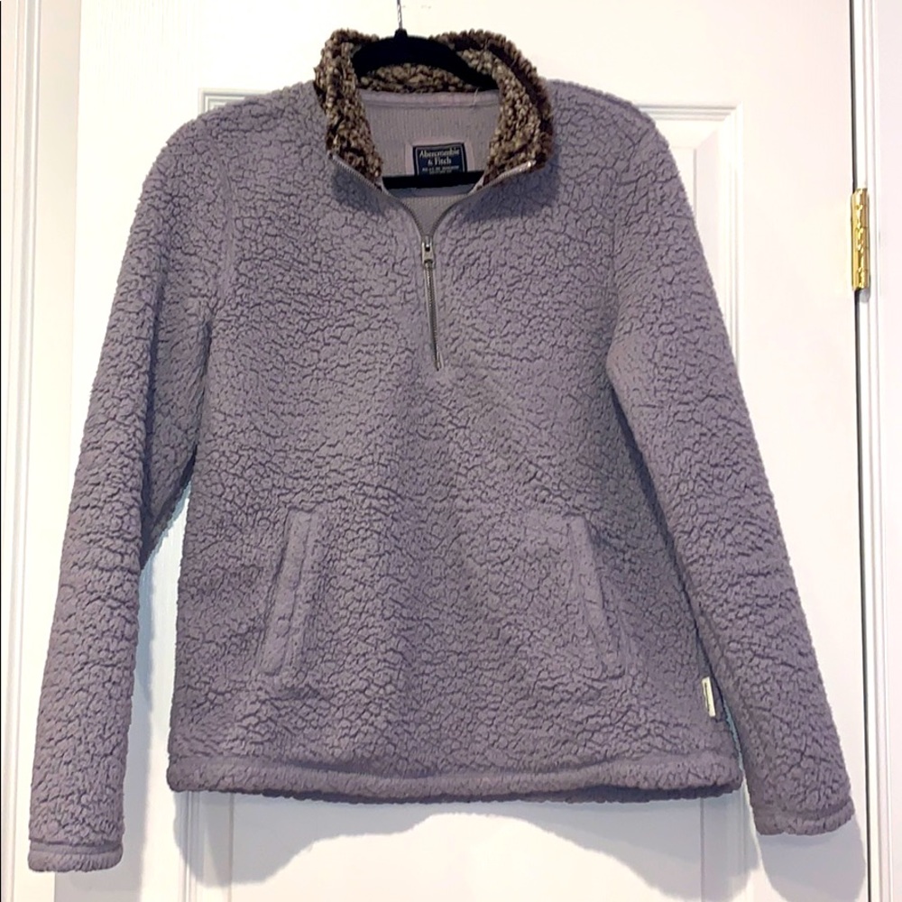 Abercrombie & Fitch Sherpa Quarter Zip